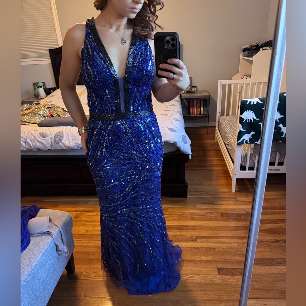 Stunning Blue Sequin Gown